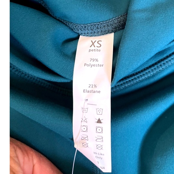 Halara XS Petite Teal Flare Leggings High Waisted Yoga Pants Athleisure - Picture 3 of 6